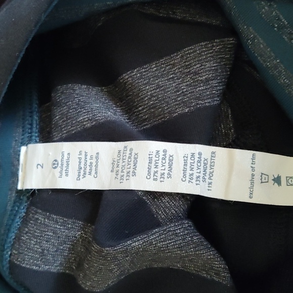 Lululemon Wunder Under Crop pants macro micro Stripe 2 - Picture 7 of 11